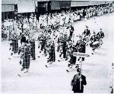 Early photos of the Rockhampton Pipe band